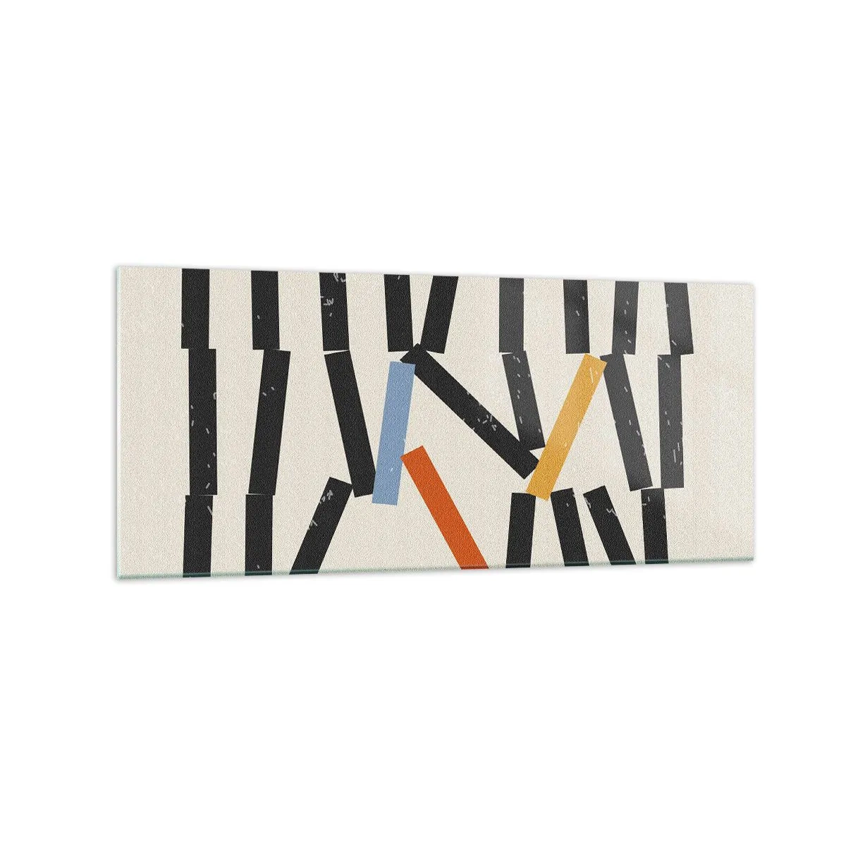Quadro em vidro - Dominó – composição - 120x50 cm