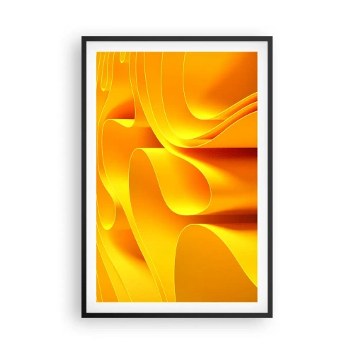 Pôster com moldura preta - Como as ondas do sol - 61x91 cm