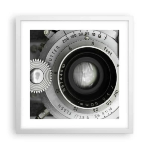 Pôster em moldura branca - Uma história sobre Hollywood - 40x40 cm