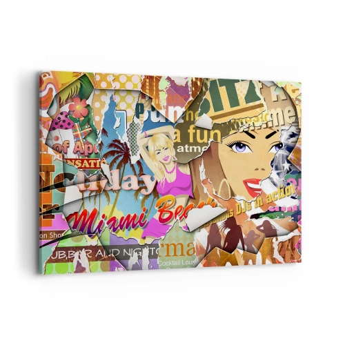 Quadro em tela - Flashbacks das férias - 100x70 cm