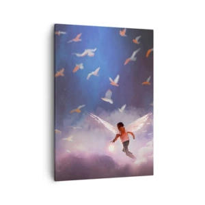 Quadro em tela - É preciso ter imaginação e coragem - 50x70 cm