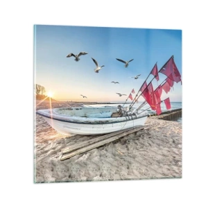 Quadro em vidro - Um merecido descanso - 70x70 cm