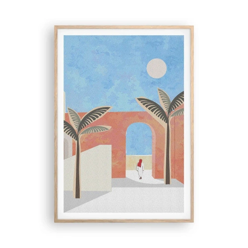 Pôster com moldura de carvalho claro - Dia árabe - 70x100 cm