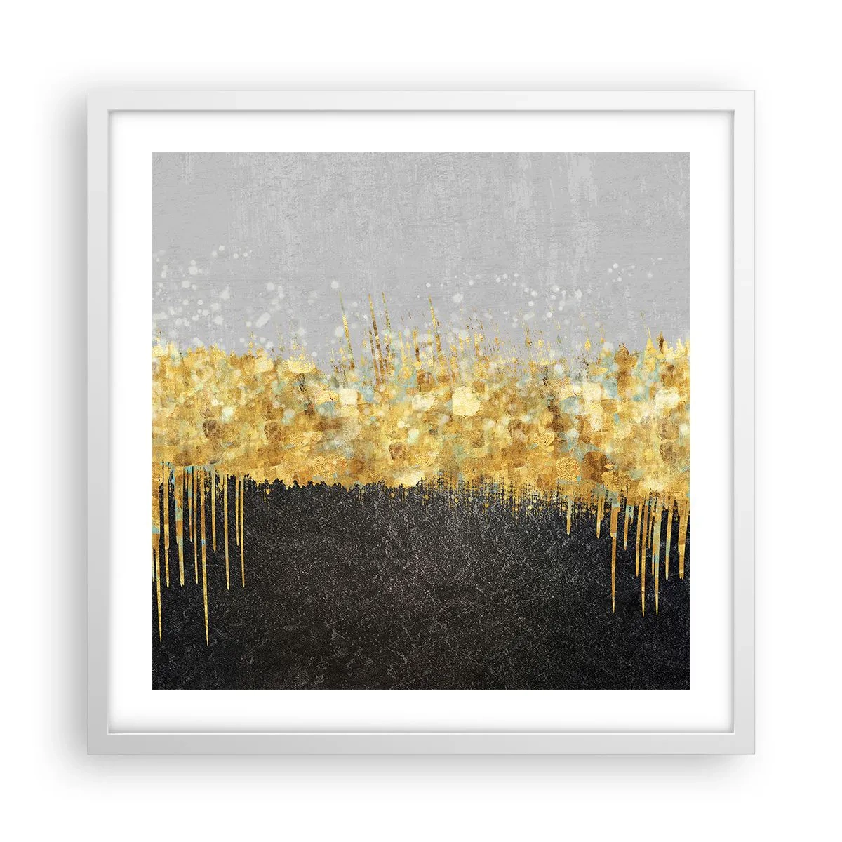 Pôster em moldura branca - Para dentro e para cima - 50x50 cm