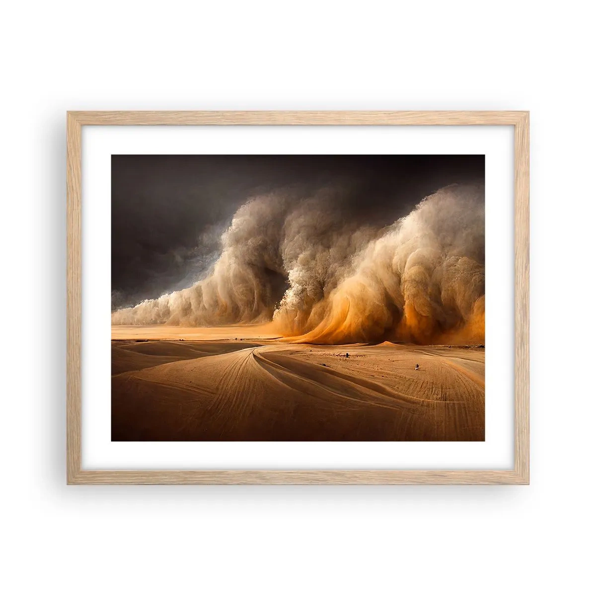 Pôster com moldura de carvalho claro - A Ira do Deserto - 50x40 cm