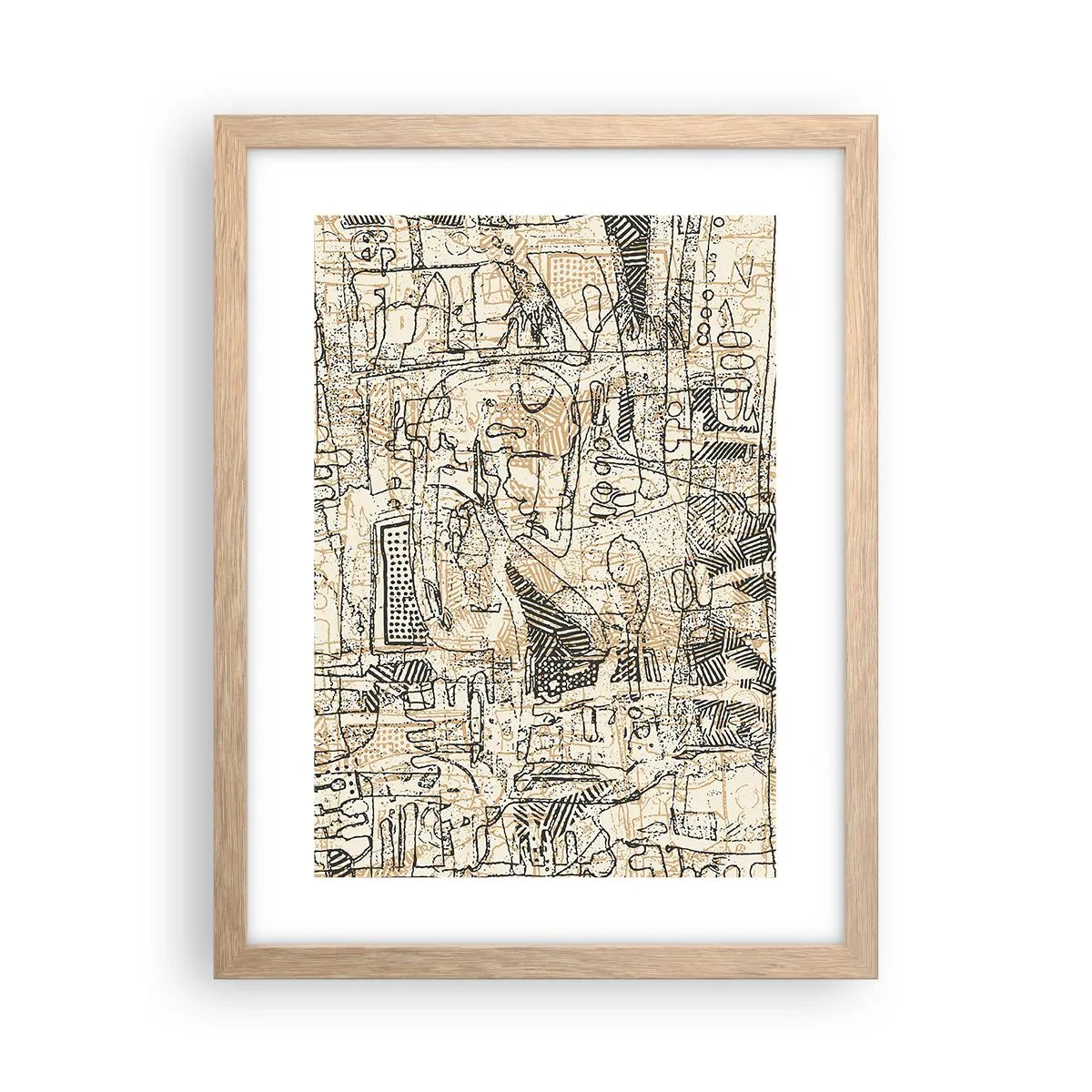 Pôster com moldura de carvalho claro - À espera de ser decifrado - 30x40 cm