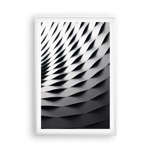 Pôster em moldura branca - Na superfície das ondas - 61x91 cm