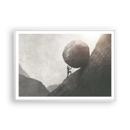 Pôster em moldura branca - Eu creio - 100x70 cm