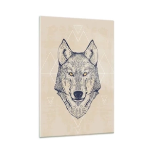 Quadro em vidro - Alfa com um olhar penetrante - 80x120 cm