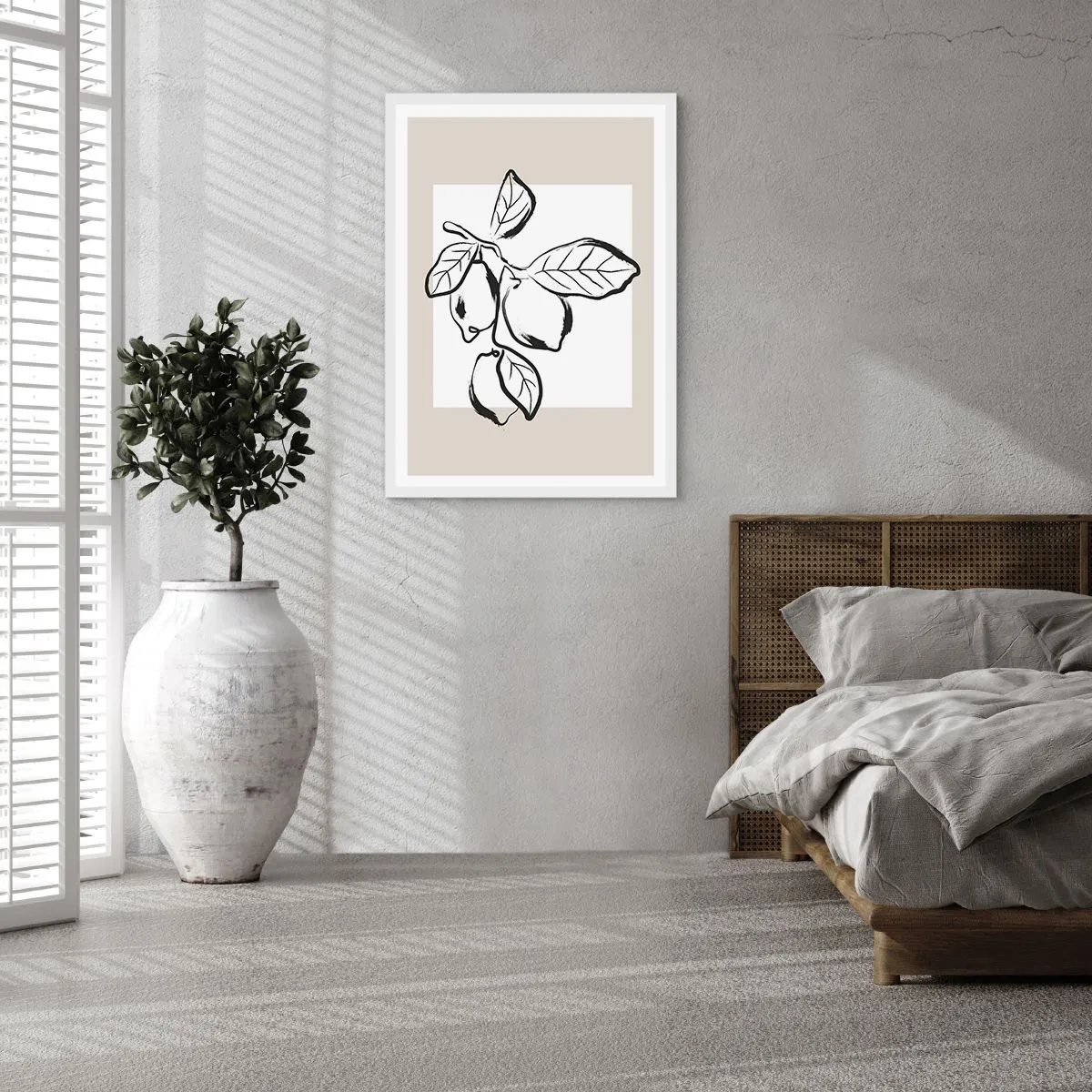 Pôster em moldura branca - Onde o limão amadurece… - 50x70 cm