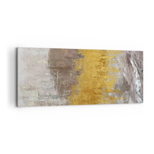 Quadro em tela - Uma explosão dourada - 100x40 cm