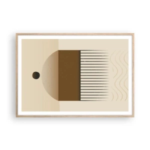 Pôster com moldura de carvalho claro - Diferentes estados - 100x70 cm