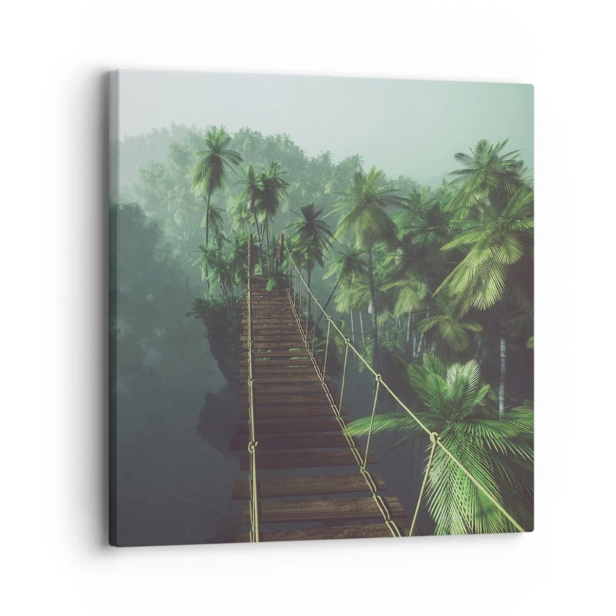Quadro em tela - Sobre o verde fervente - 30x30 cm