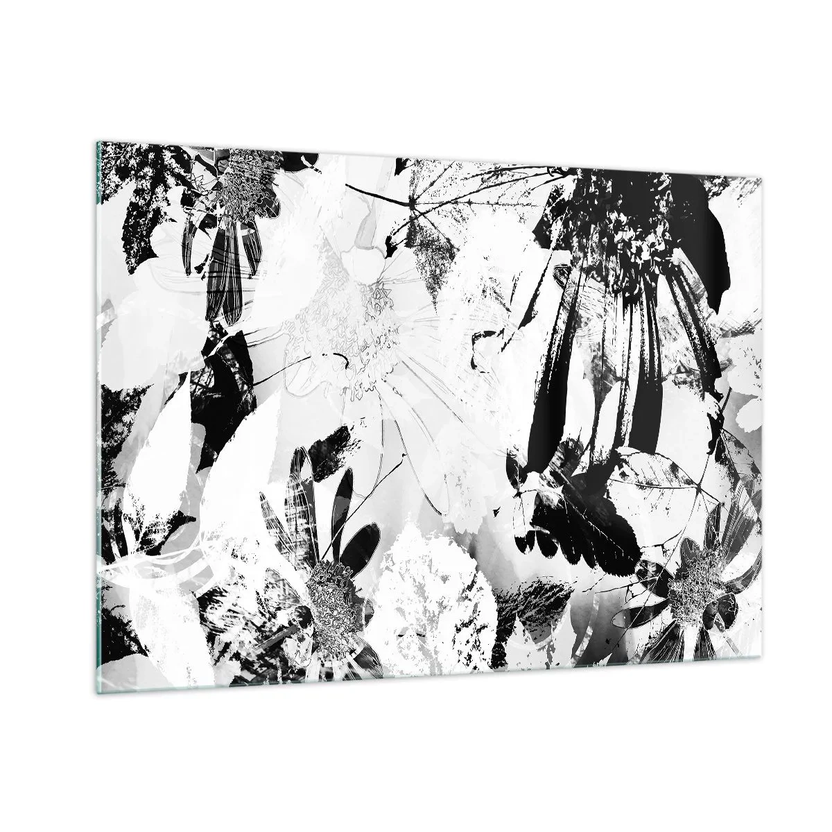 Quadro em vidro - Outono a preto e branco - 100x70 cm