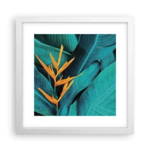 Pôster em moldura branca - Flor do Éden - 30x30 cm