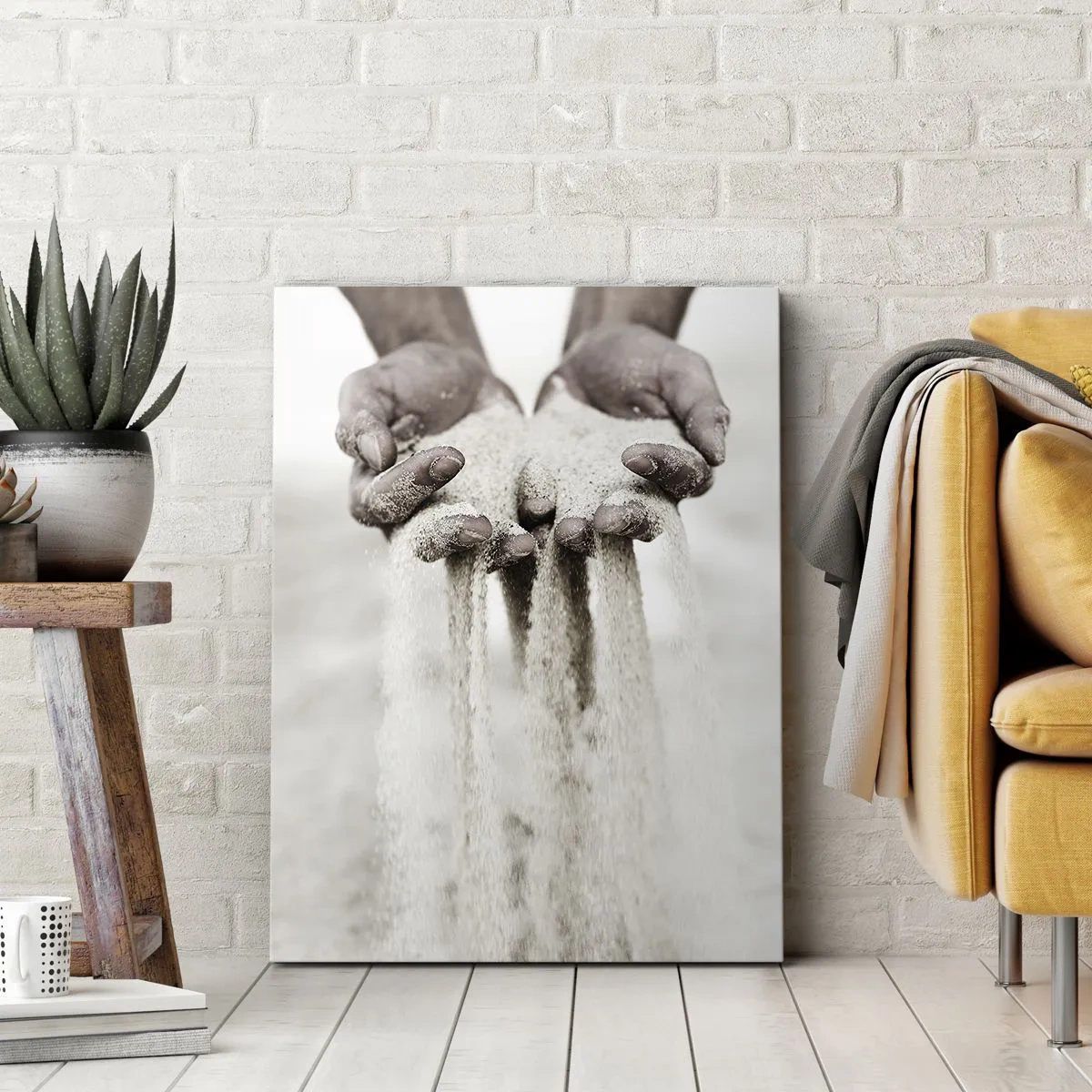 Quadro em tela - Com estas mãos… - 50x70 cm