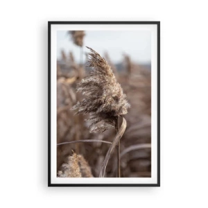 Pôster com moldura preta - É hora de voar com o vento - 61x91 cm