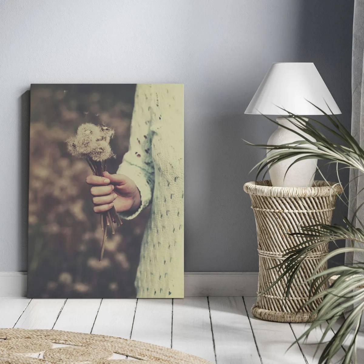 Quadro em tela - Fique com isto, por favor - 65x120 cm