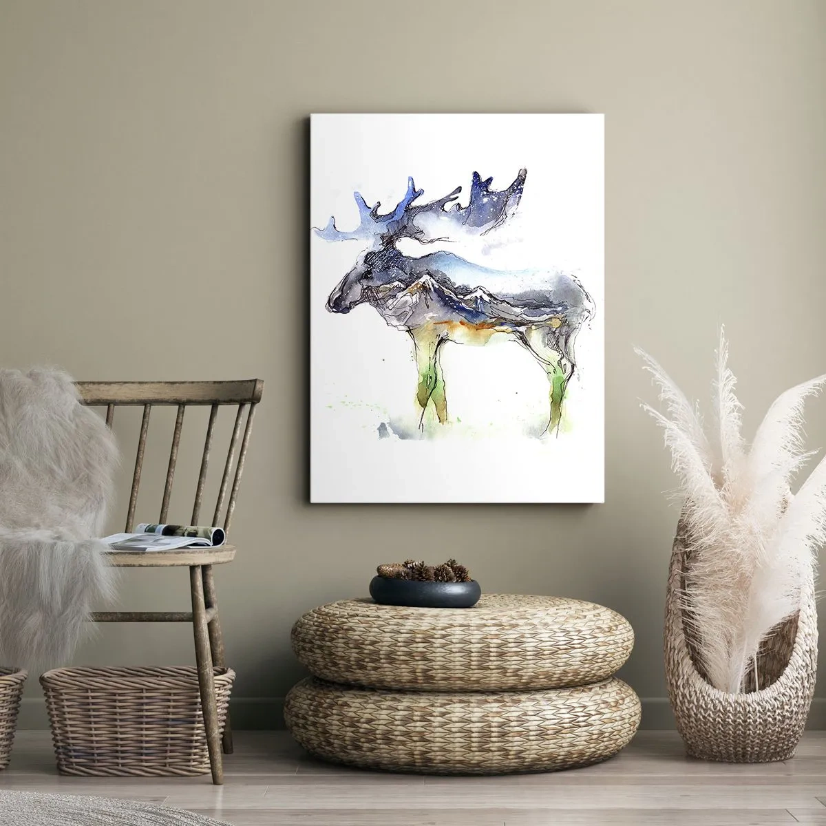 Quadro em tela - O herói do conto de inverno - 45x80 cm