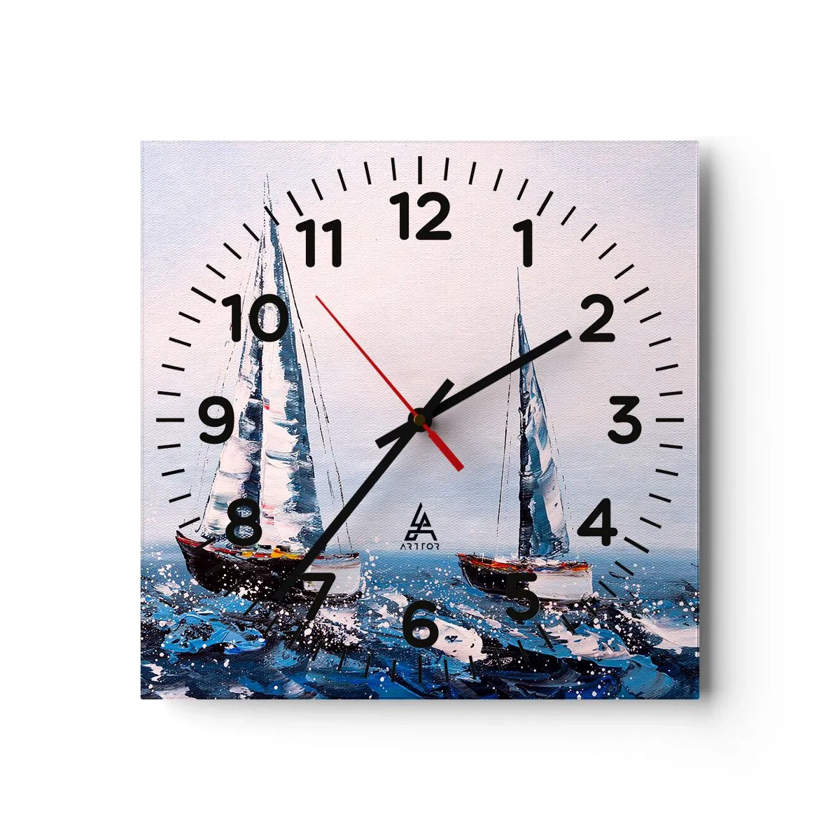 Relógio de parede - Relógio em vidro - Irmandade do vento - 30x30 cm