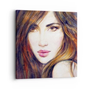 Quadro em tela - O que estás a pensar - 30x30 cm