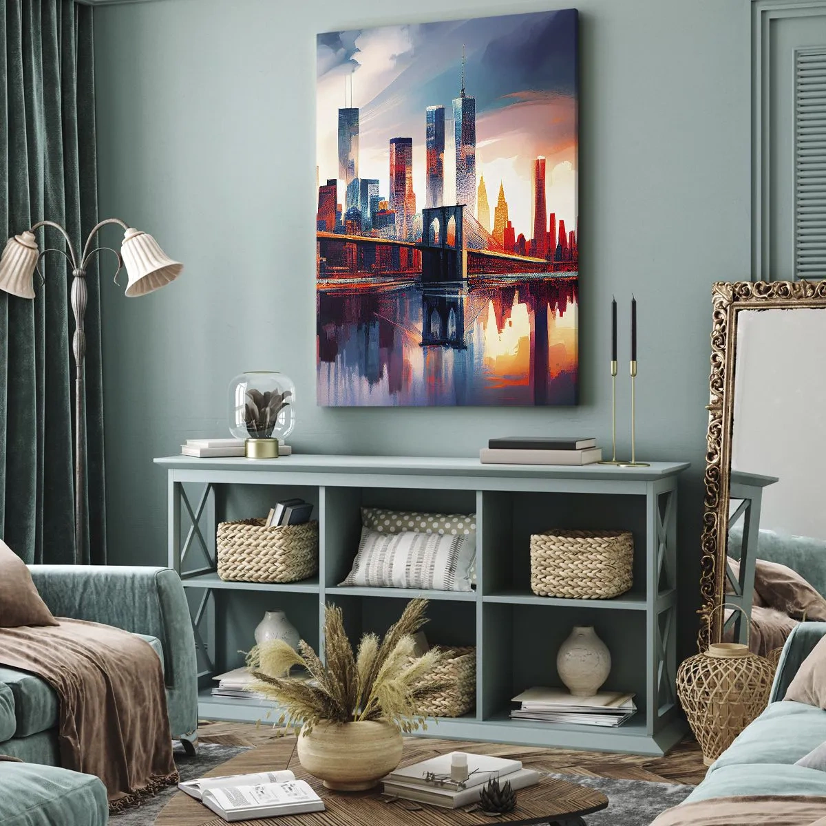 Quadro em tela - Nova York dos sonhos - 65x120 cm