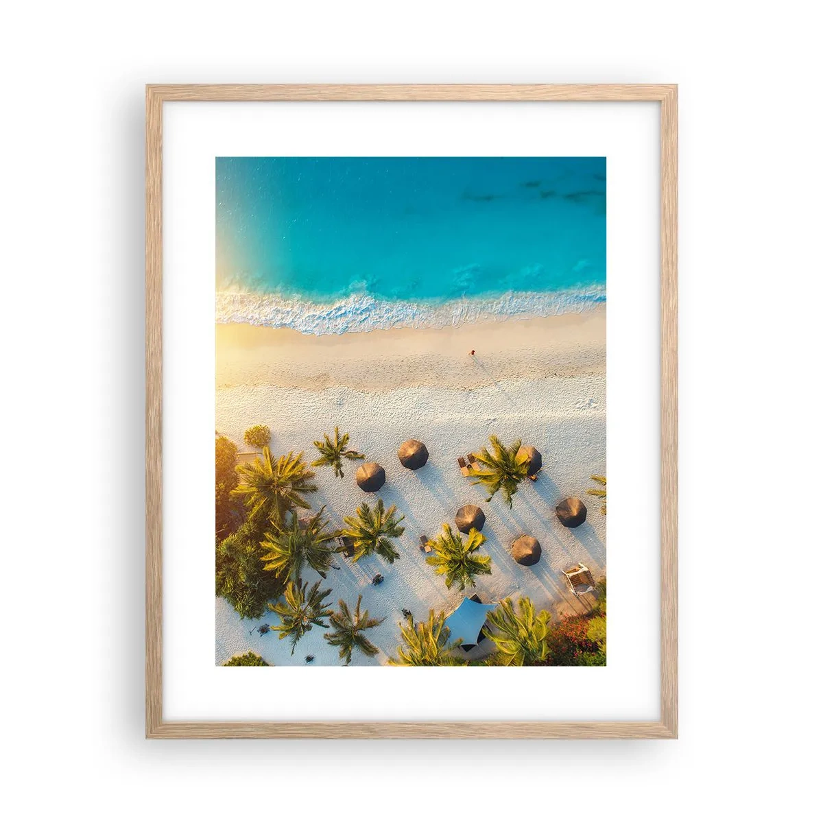 Pôster com moldura de carvalho claro - Bem vindo ao Paraíso - 40x50 cm