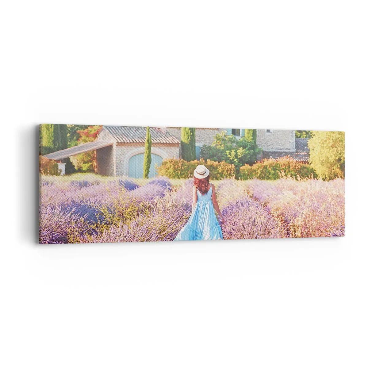 Quadro em tela - Menina Lavanda - 90x30 cm