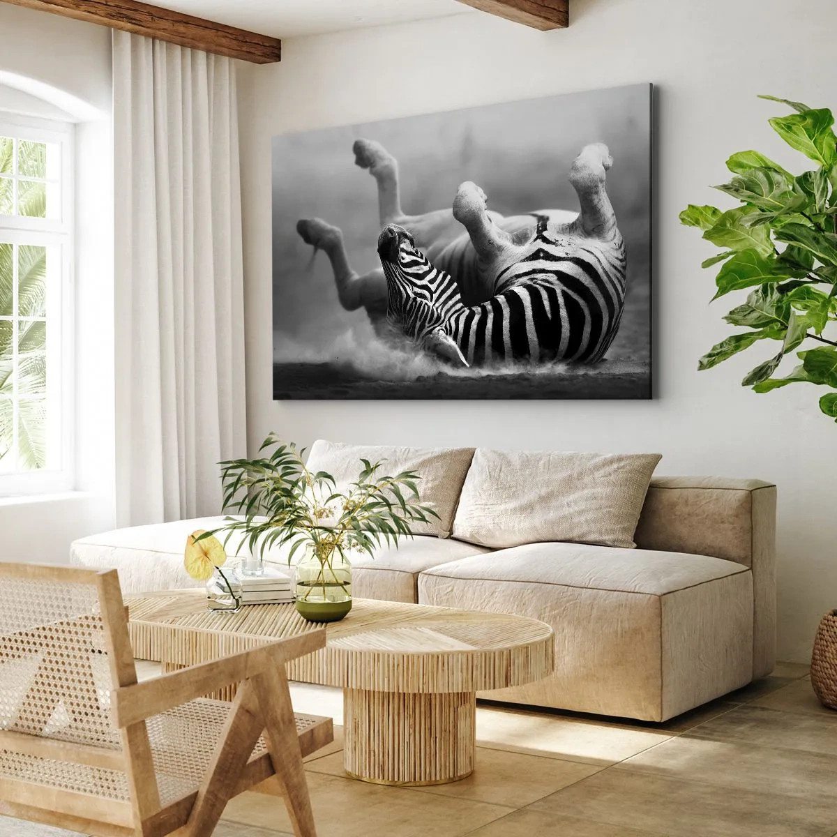 Quadro em tela - Vai dar zebra - 100x70 cm