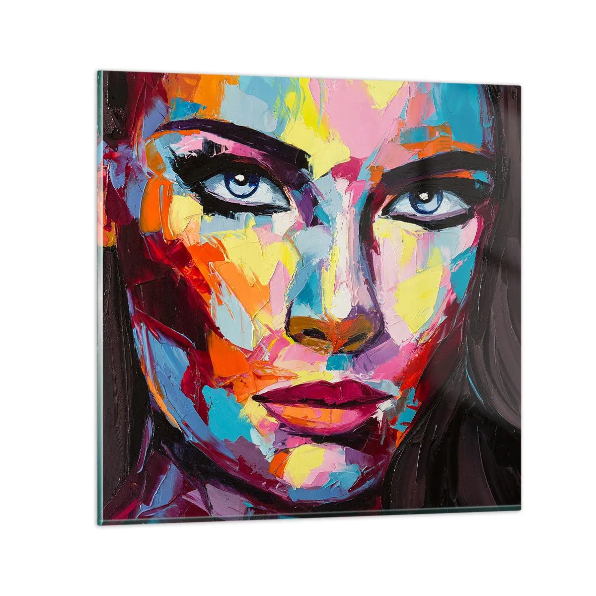 Quadro em vidro - A alma também é colorida - 70x70 cm