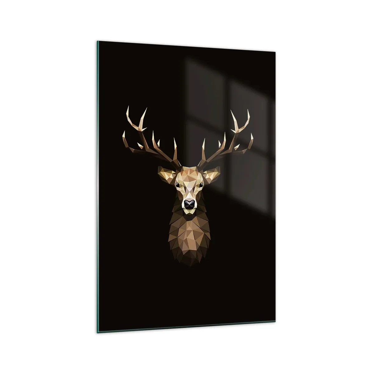 Quadro em vidro - Veado cubista - 70x100 cm