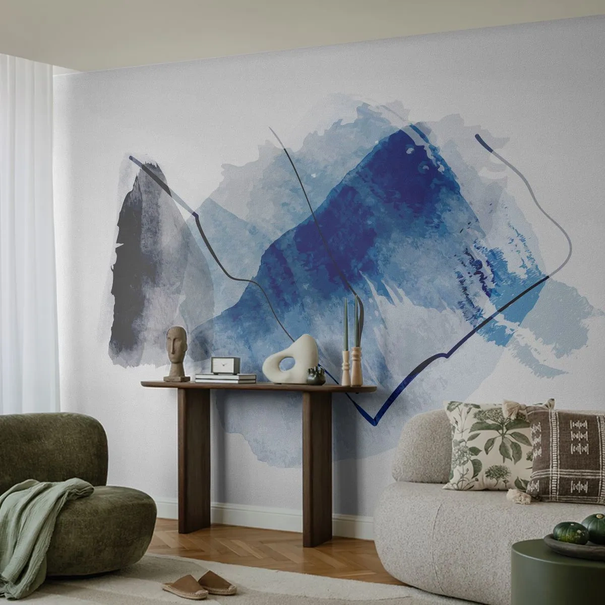 Papel de Parede Premium Canvas - Iceberg - Abstração, Pedaço, Arte Moderna - 400x280 cm