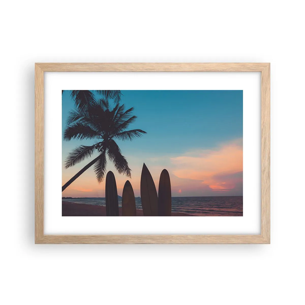 Pôster com moldura de carvalho claro - Amanhã também será divertido - 40x30 cm