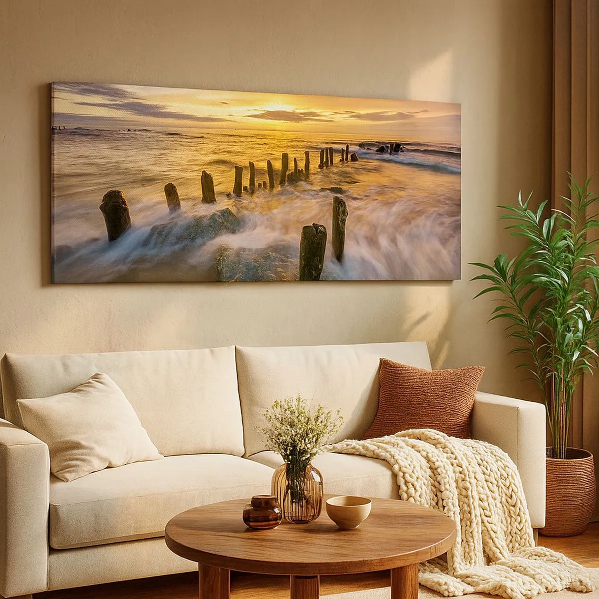Quadro em tela - A beleza crua do Mar Báltico - 100x40 cm