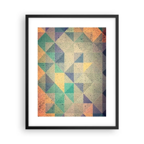 Pôster com moldura preta - República dos triângulos - 40x50 cm