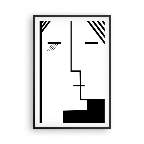 Pôster com moldura preta - Apenas um beijo - 61x91 cm