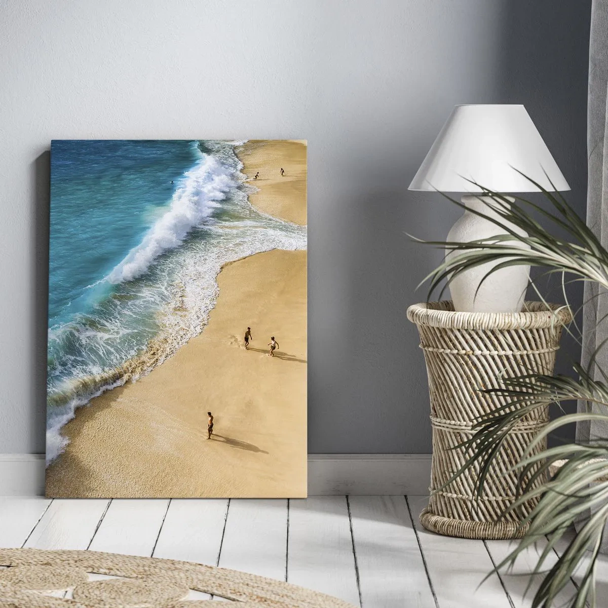 Quadro em tela - E depois o sol, a praia… - 55x100 cm
