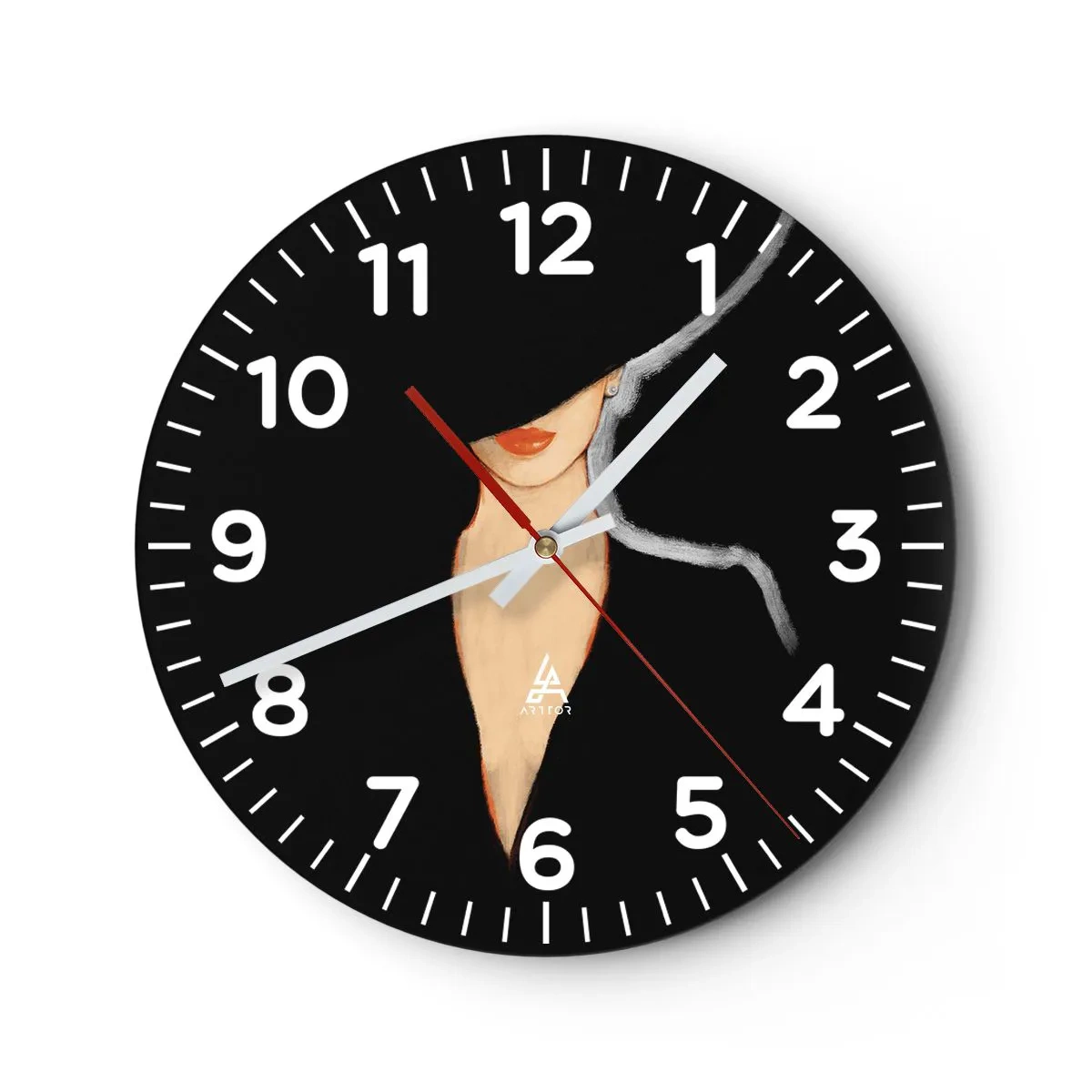 Relógio de parede - Relógio em vidro - Elegância e estilo - 30x30 cm