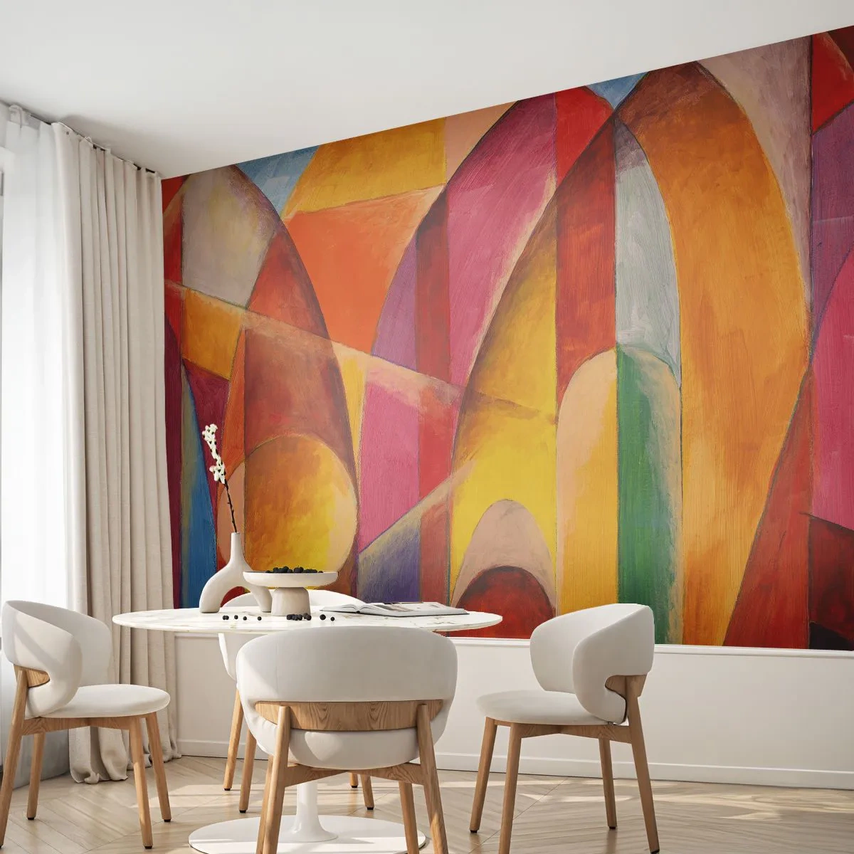 Papel de Parede Premium Sand - Catedral do Sol - Abstração, Pedaço, Arte Moderna - 100x70 cm