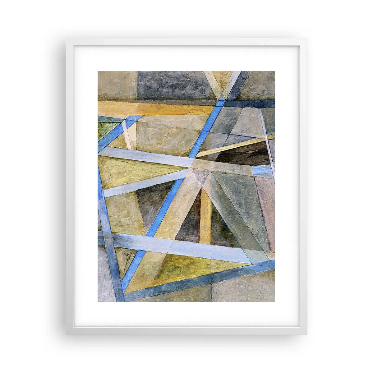 Pôster em moldura branca - Em linha reta ou na diagonal? - 40x50 cm