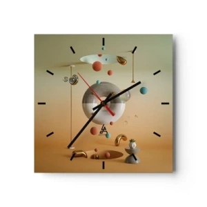 Relógio de parede - Relógio em vidro - Nada pode acontecer - 40x40 cm