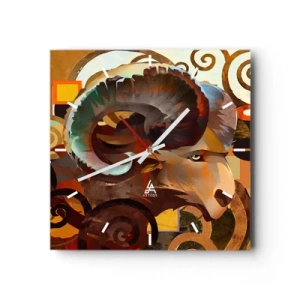 Relógio de parede - Relógio em vidro - Magia - religiões - rituais - 30x30 cm