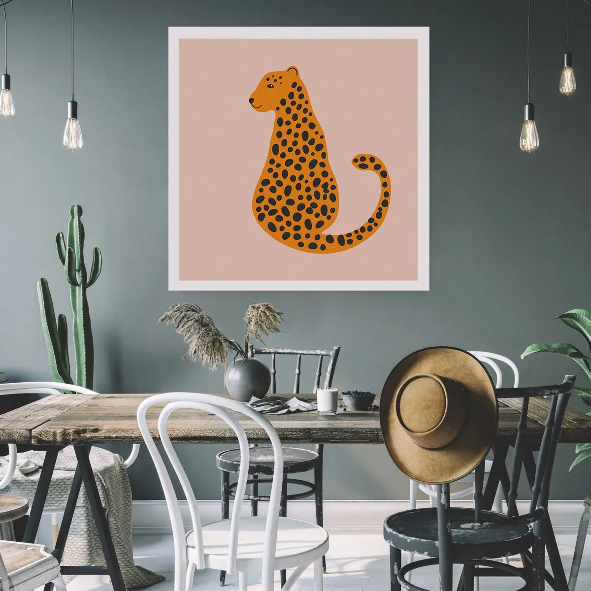 Pôster - A estampa de leopardo está na moda - 40x40 cm
