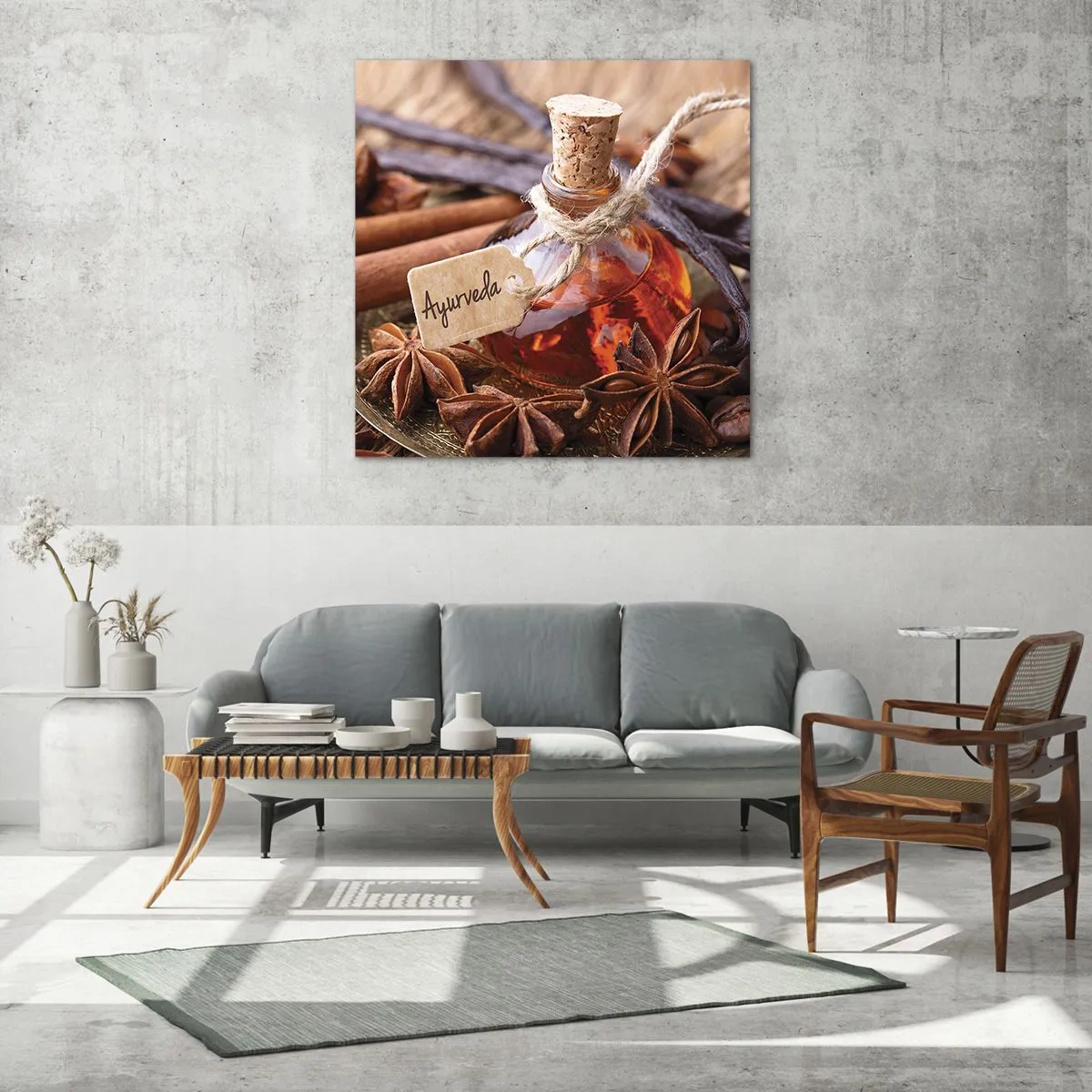 Quadro em vidro - Rumo à unidade do corpo e do espírito - 30x30 cm