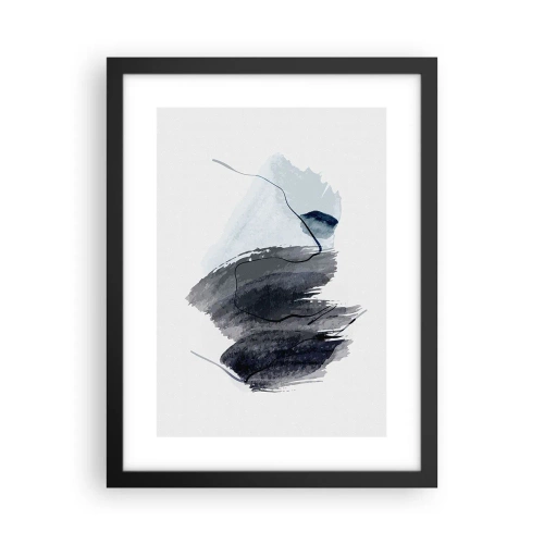 Pôster com moldura preta - Intensidade e movimento - 30x40 cm