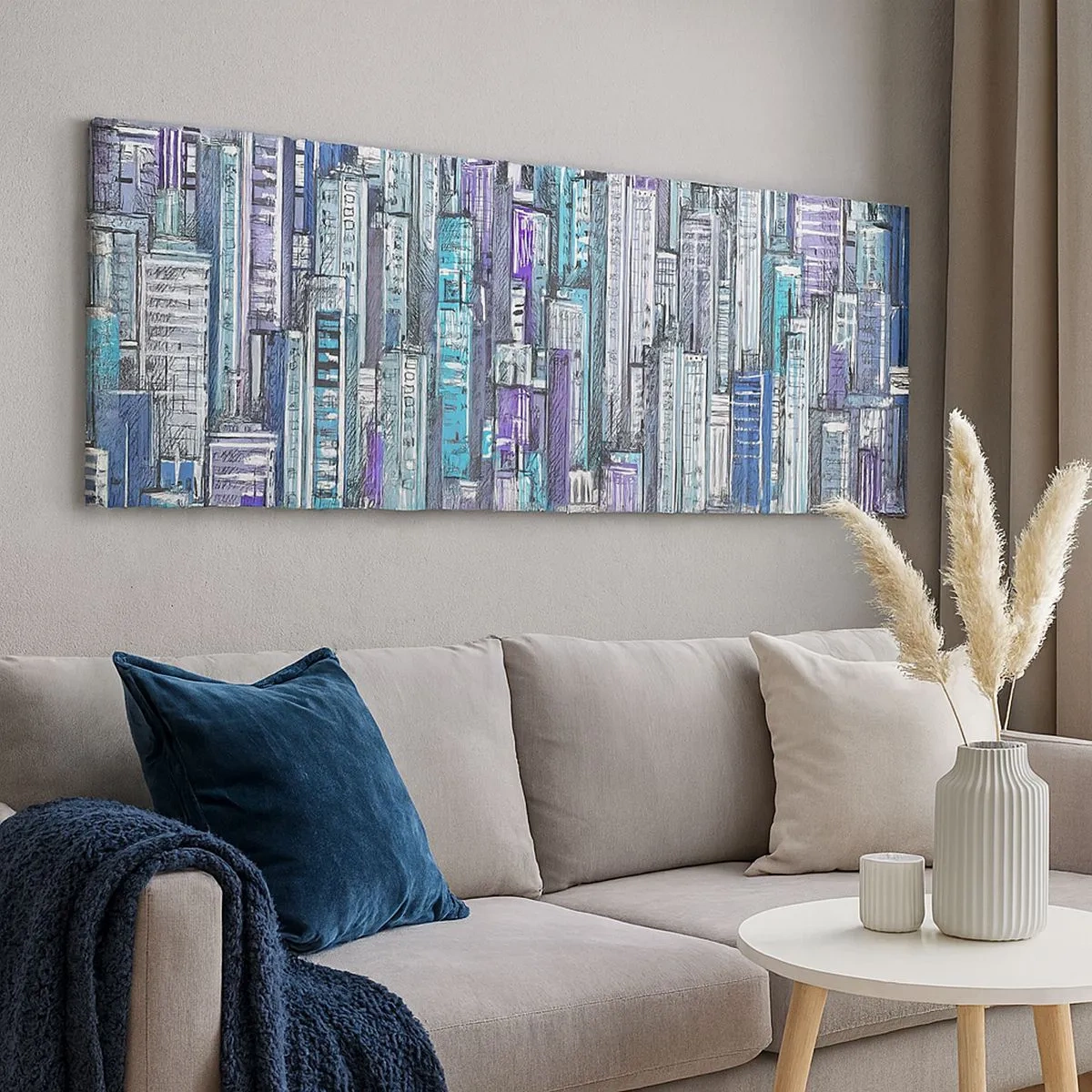 Quadro em tela - Azul do céu - 100x40 cm