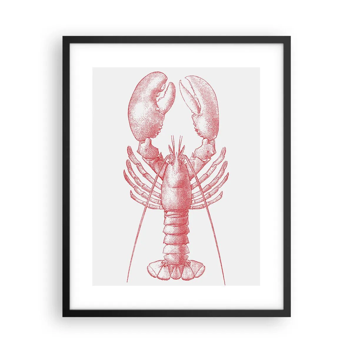 Pôster com moldura preta - Uma lagosta digna de Homero - 40x50 cm