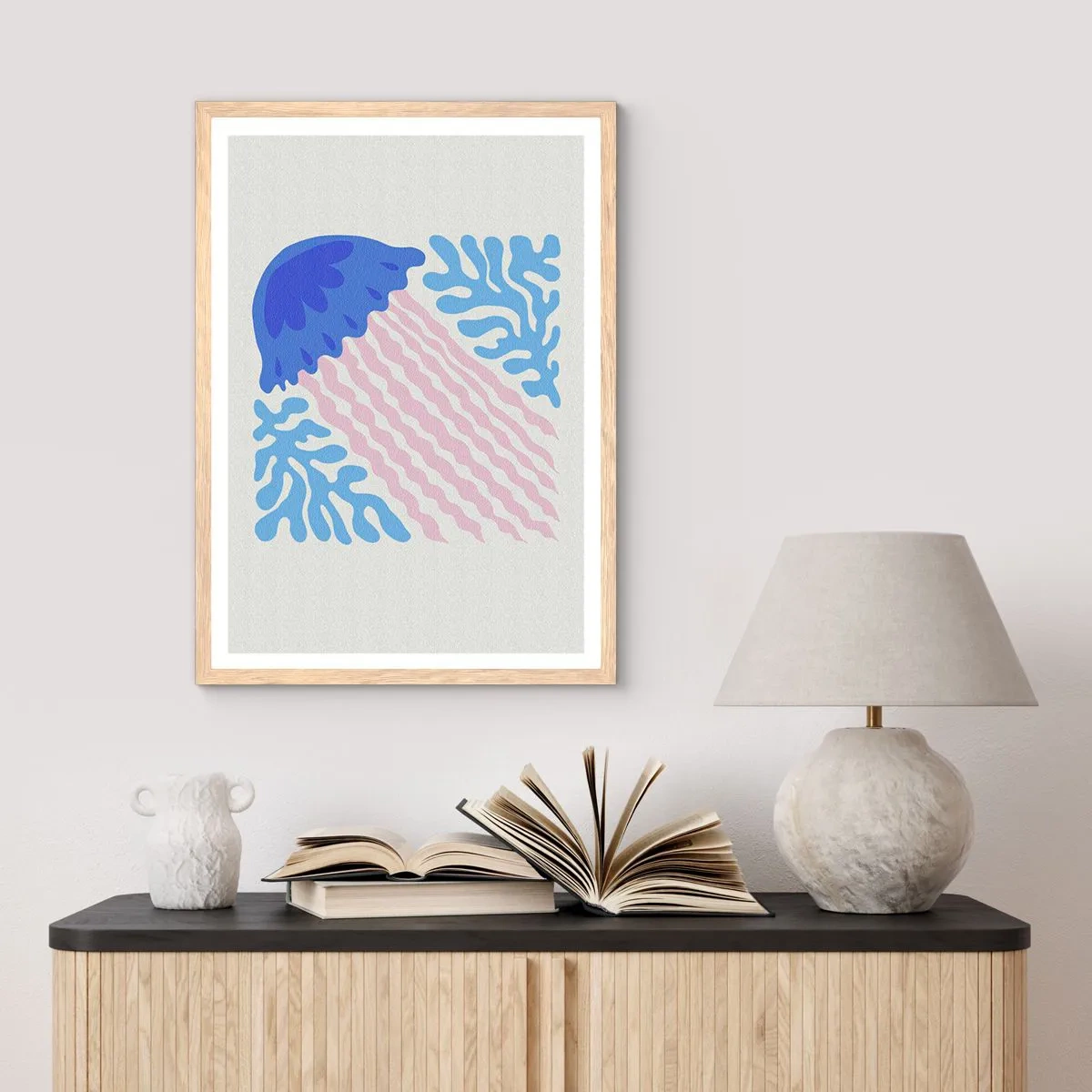 Pôster com moldura de carvalho claro - Como de outro mundo - 70x100 cm