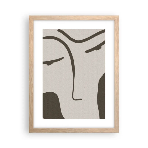 Pôster com moldura de carvalho claro - Como uma pintura de Modigliani - 30x40 cm