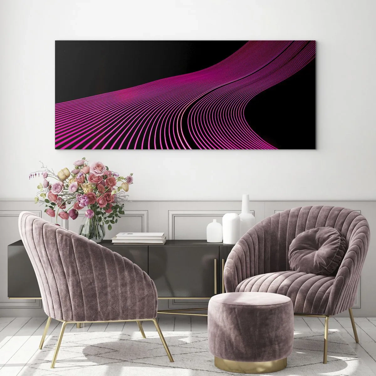 Quadro em vidro - Avenida da luz - 100x40 cm